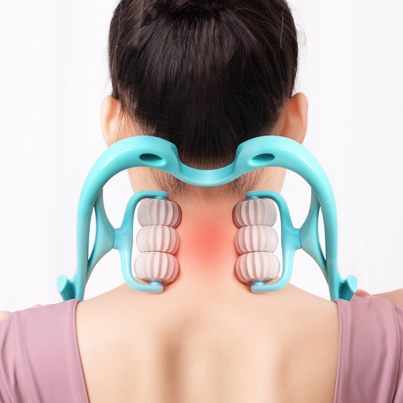 6-Roller Neck Massager – Deep Tissue Relaxation Tool