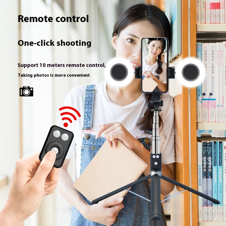 Selfie Stick Tripod with Ring Light – Bluetooth Remote & Adjustable Stand