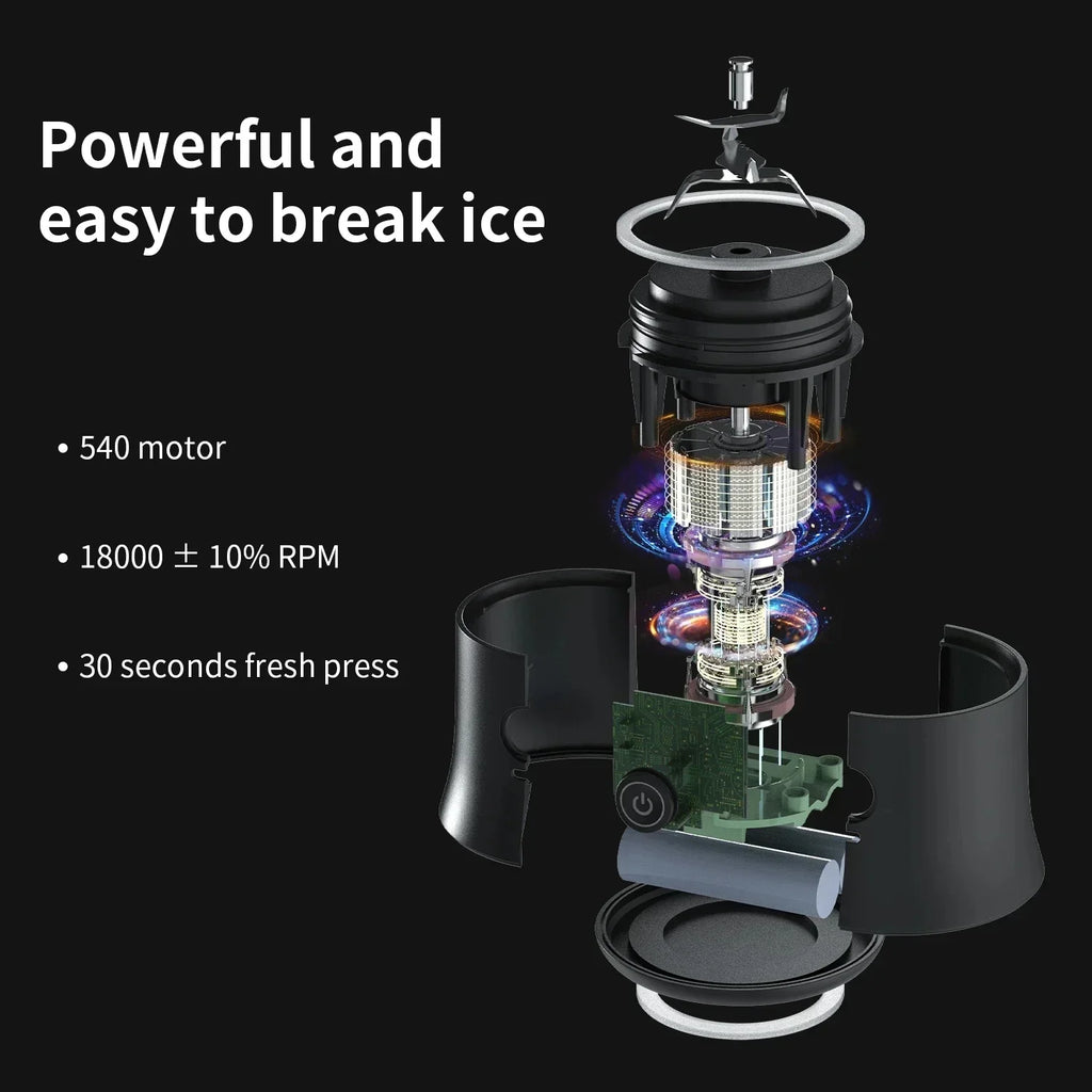 Portable Blender 600ML – USB Rechargeable Smoothie & Juice Maker