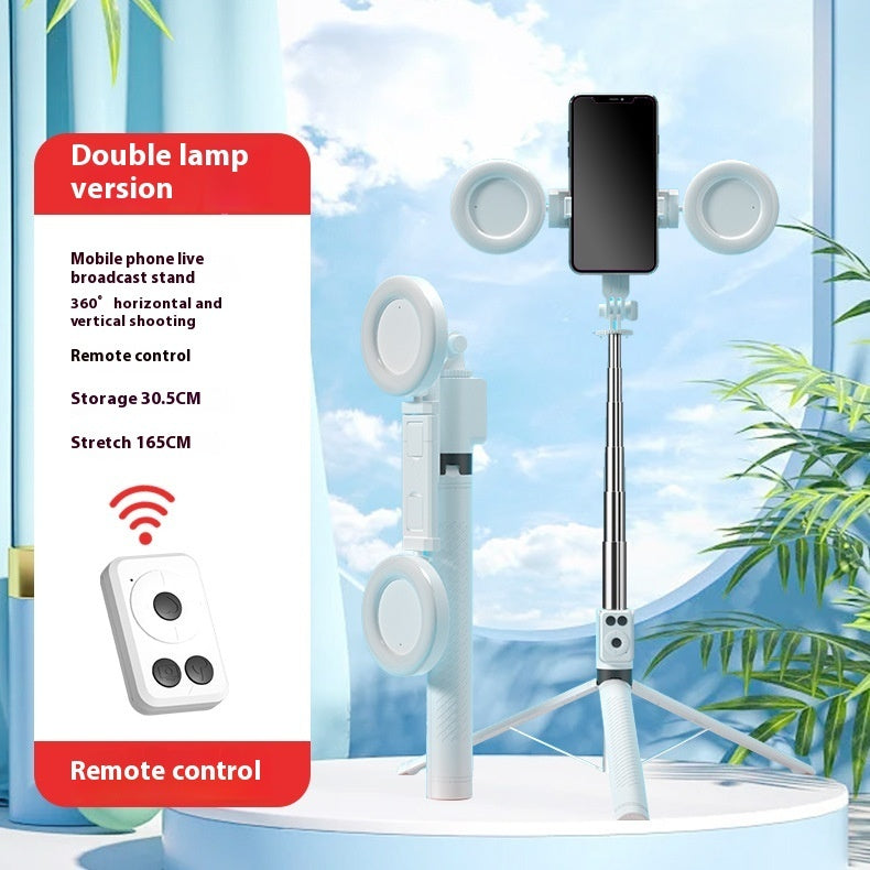 Selfie Stick Tripod with Ring Light – Bluetooth Remote & Adjustable Stand