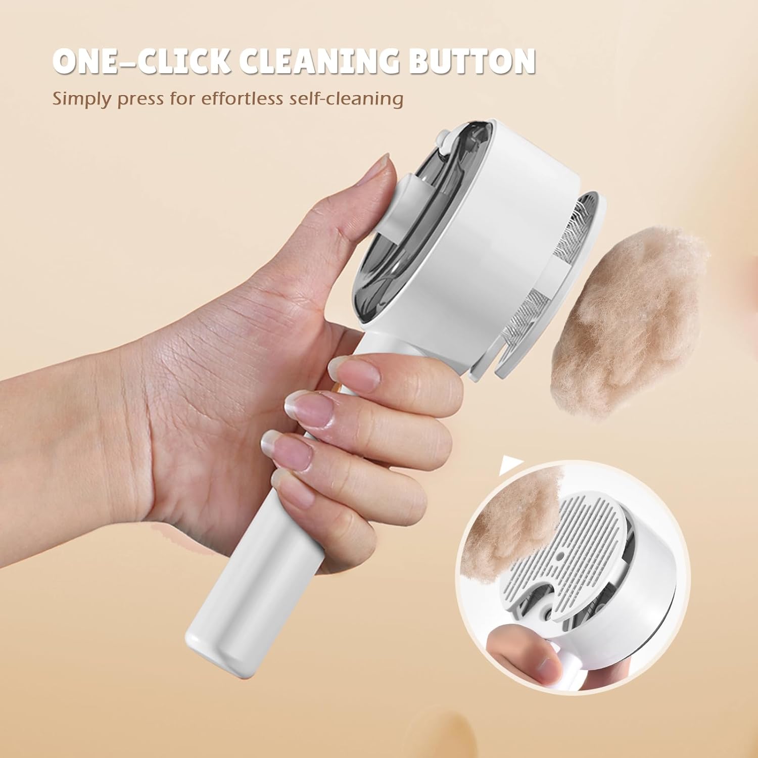 Steam Cat Brush – Self Cleaning Pet Grooming Tool