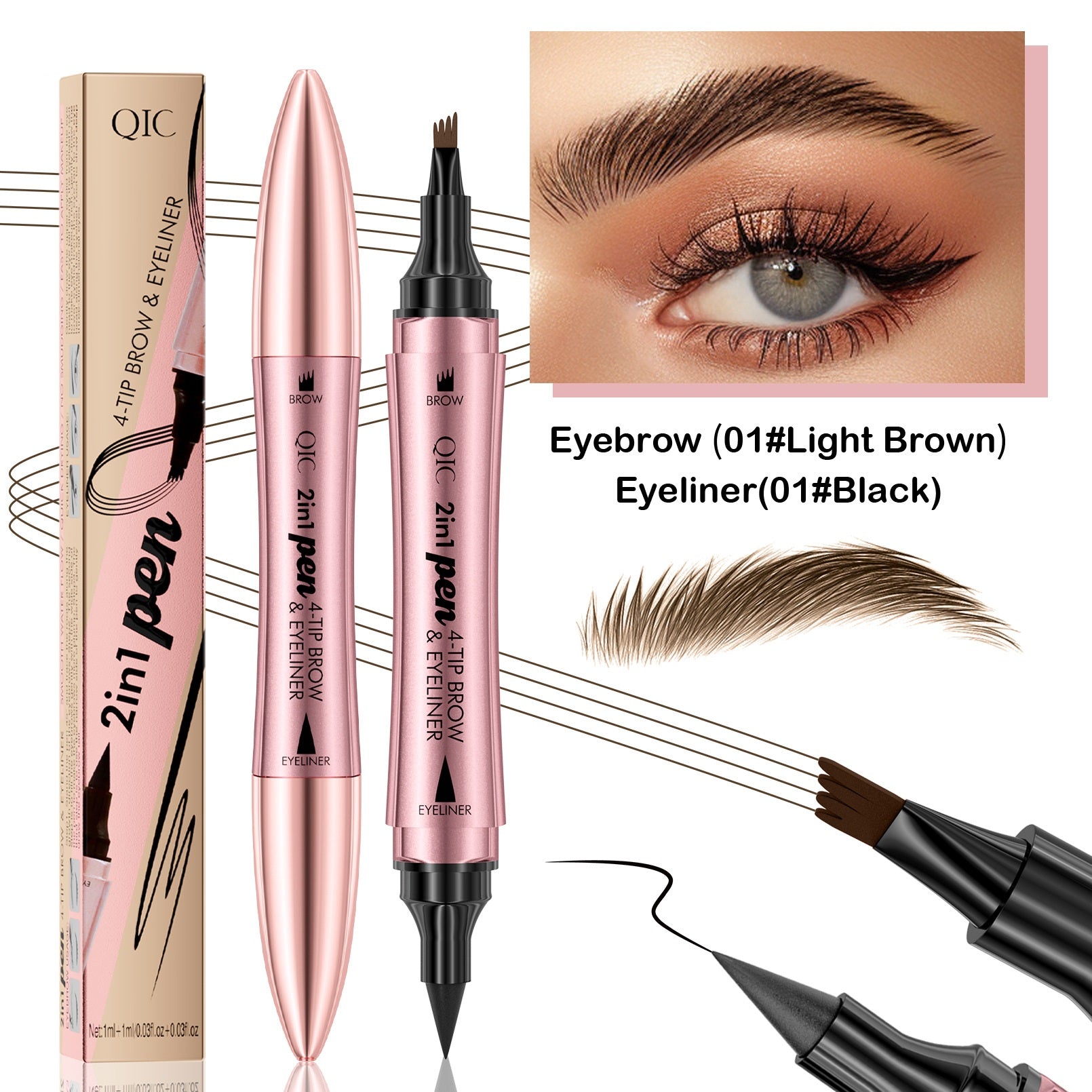 2-in-1 Microblade Eyebrow Pencil & Eyeliner