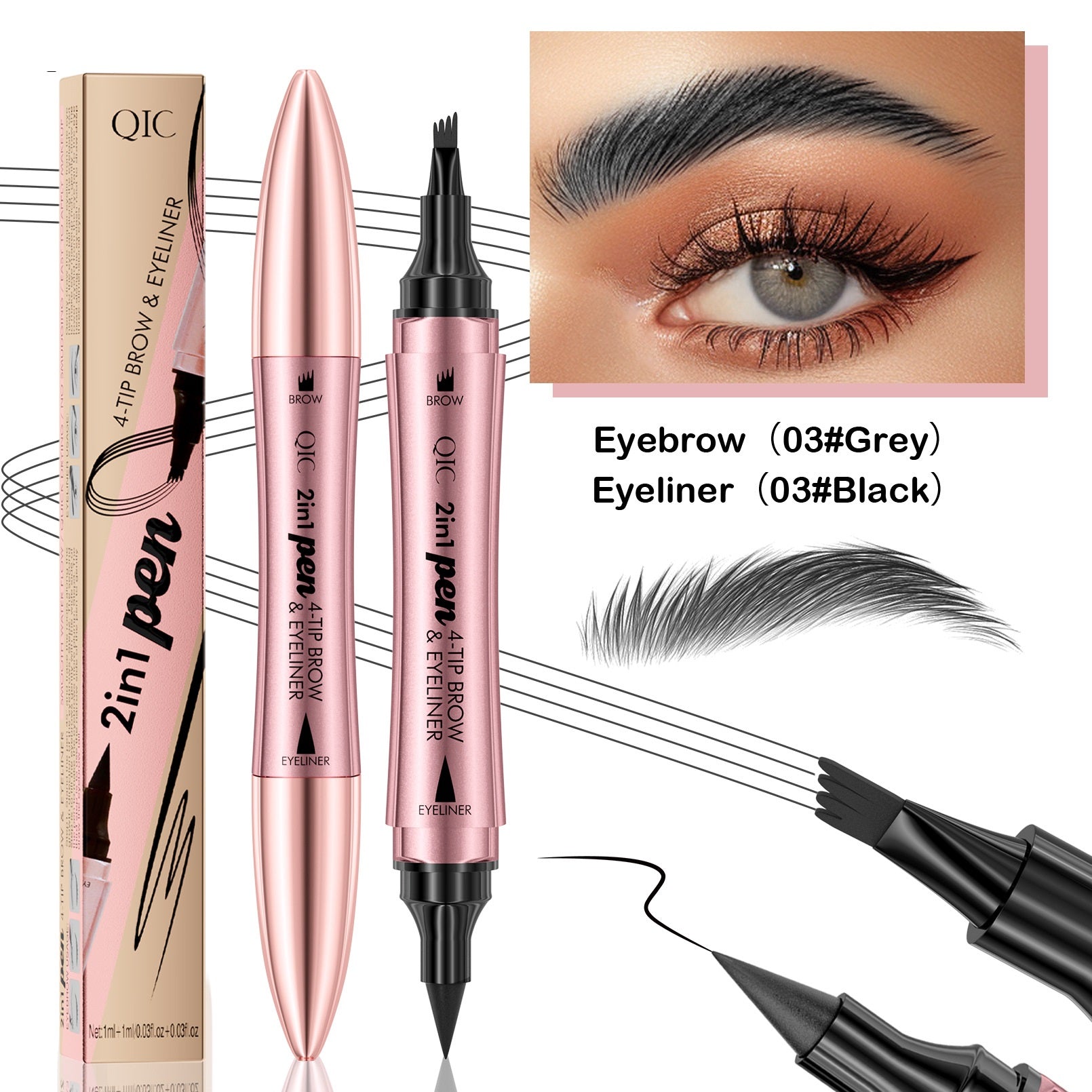 2-in-1 Microblade Eyebrow Pencil & Eyeliner