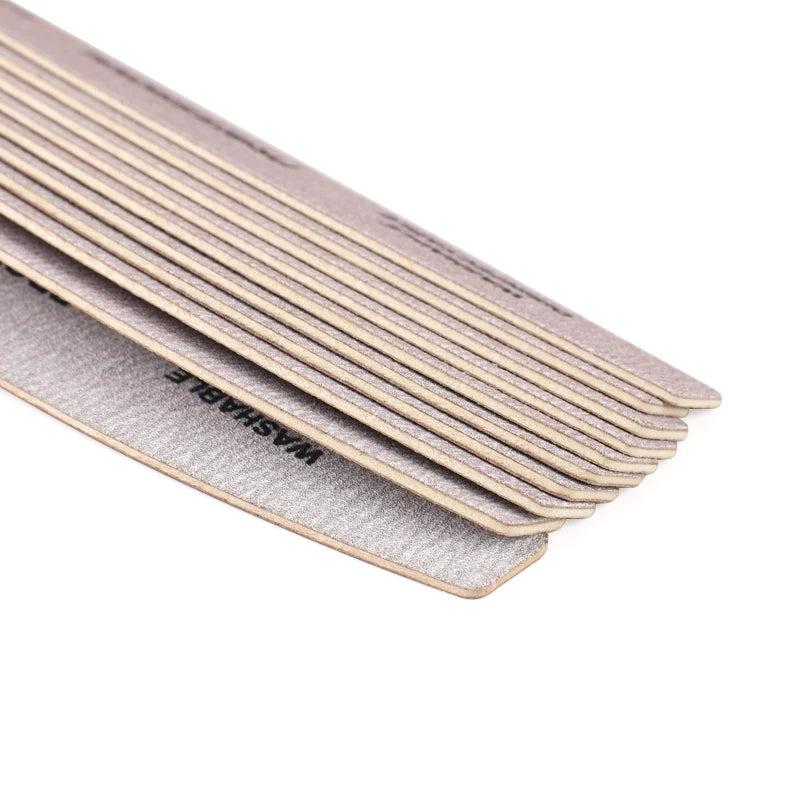 10pcs Wood Sandpaper Nail File 180/240 Professional Emery Board Manicure Buffer Grey Boat Double-sided Wooden Pedicure Buffers