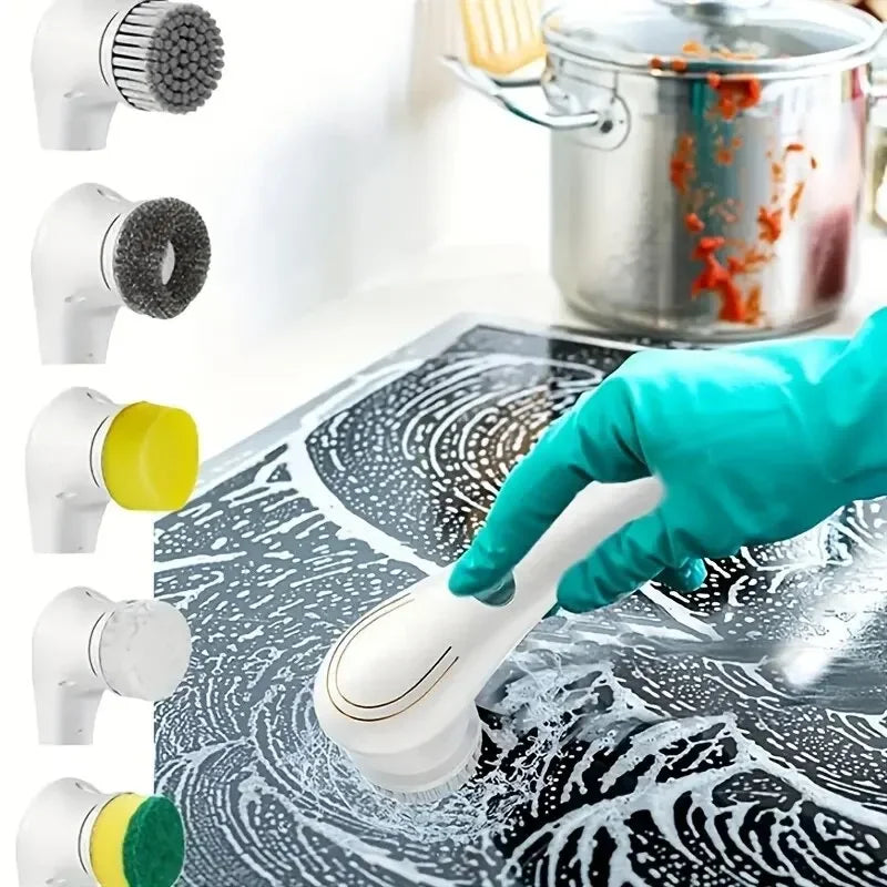PowerScrub Pro™ – 5 in 1 Electric Cleaning Brush