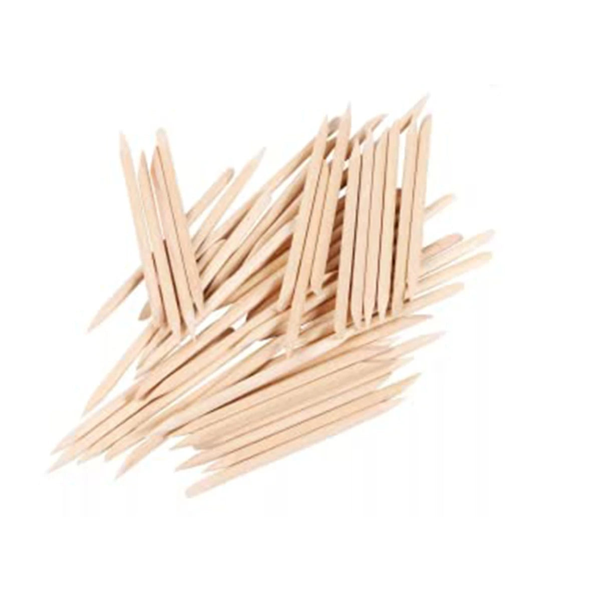 10 to 199 PCS 5.5cm Orange Wood Cuticle Sticks Double Ended Manicure Tools for Nail Cleaning and Art Design