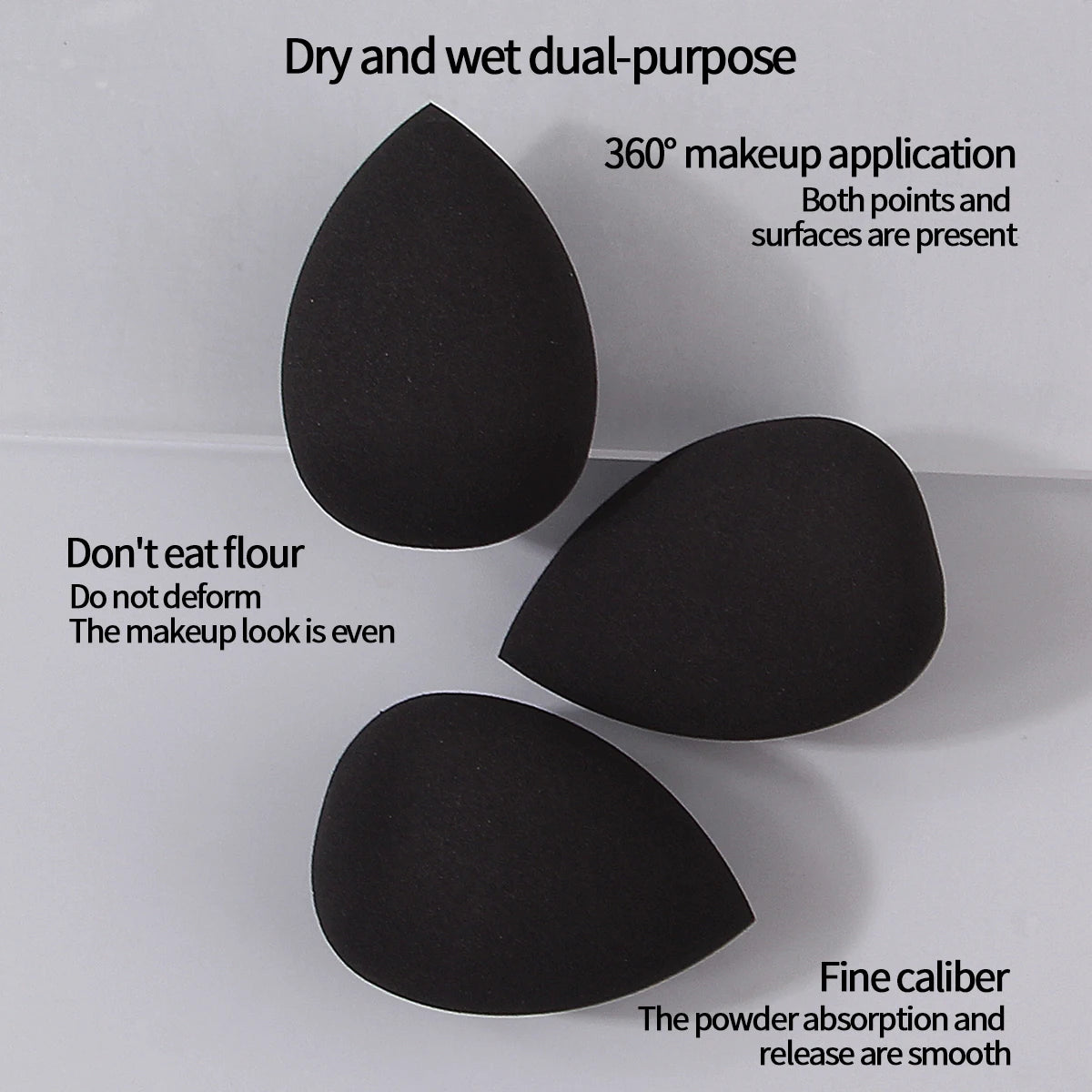 12PCS Latex-Free Makeup Sponge Set - Ultra Soft Beauty Blenders for Foundation & Concealer, with Travel Pouch