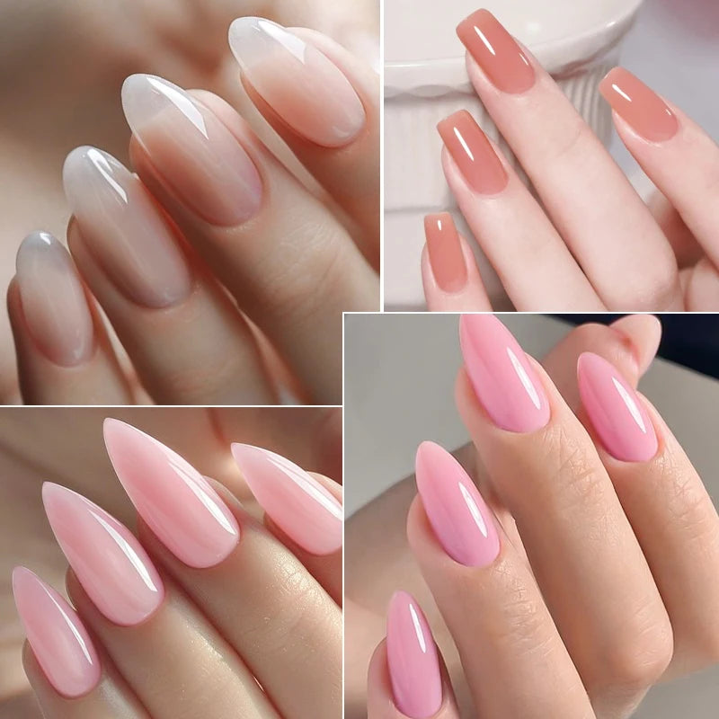 100ml Large Capacity Extension Nail Gel Pink Semi-Permanent UV/LED Gel Varnish Suitable for DIY Design Nail Art Extension Tool