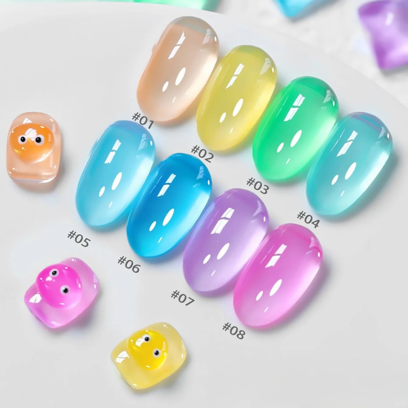 1-12pcs WS Dopamine Macaron Yellow Holiday Style Summer Autumn Vacation Small Set Sweet Girl Style Whitening Gel Nail Polish