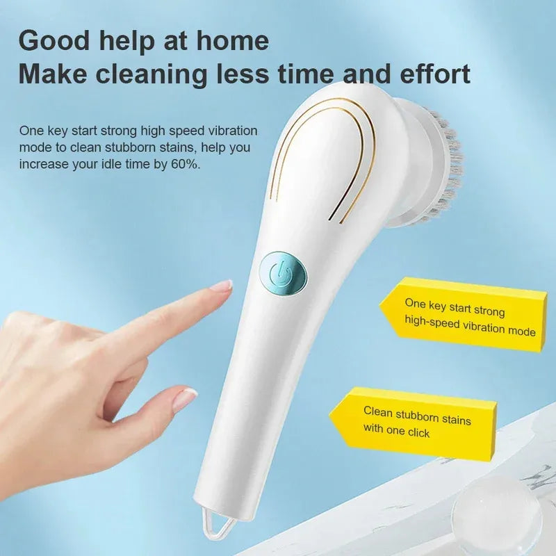 PowerScrub Pro™ – 5 in 1 Electric Cleaning Brush