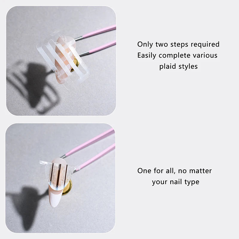 1 Sheet Transparent French Manicure Guide Stickers Strong Adhesive Nail Art Decals French Manicure DIY Stencil 3D Styling Tools