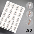 1 Sheet Transparent French Manicure Guide Stickers Strong Adhesive Nail Art Decals French Manicure DIY Stencil 3D Styling Tools