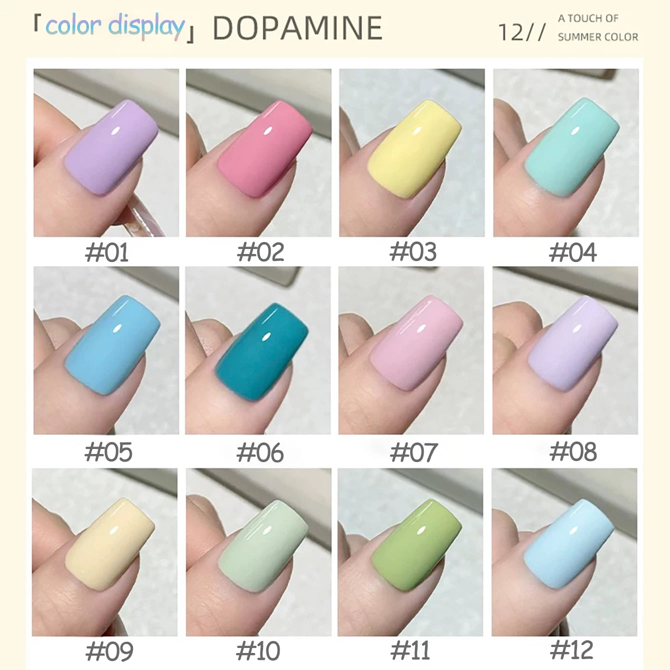 1-12pcs WS Dopamine Macaron Yellow Holiday Style Summer Autumn Vacation Small Set Sweet Girl Style Whitening Gel Nail Polish