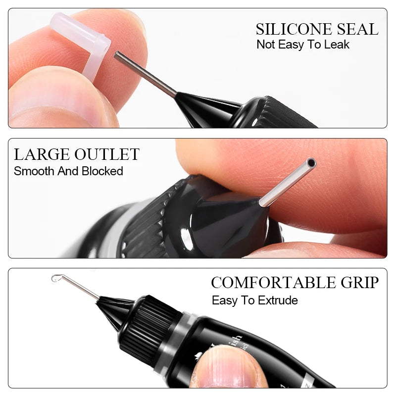 1/2pcs 12ml Nail Rhinestone Gel Nail Polish Super Strong Nail Rhinestone Glue for Nail Charm 3D Nails Bling Decoration Gems DIY
