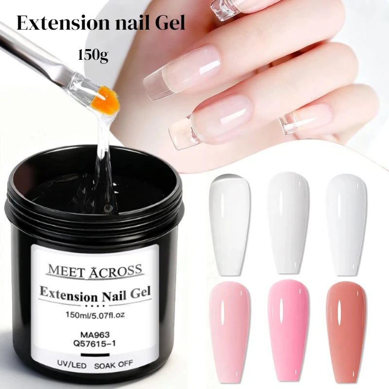 150g Clear Shaping Extension Reinforcement 3-In-1 Gel For Extension UV/LED Curing Bulider Nail Gel For Nails Nail Supplies