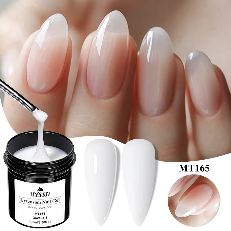 100ml Large Capacity Extension Nail Gel Pink Semi-Permanent UV/LED Gel Varnish Suitable for DIY Design Nail Art Extension Tool