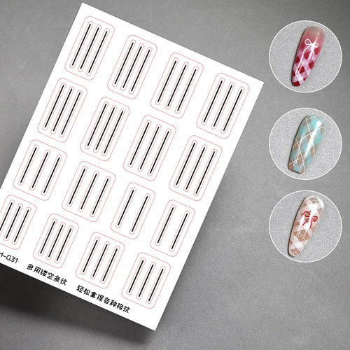 1 Sheet Transparent French Manicure Guide Stickers Strong Adhesive Nail Art Decals French Manicure DIY Stencil 3D Styling Tools
