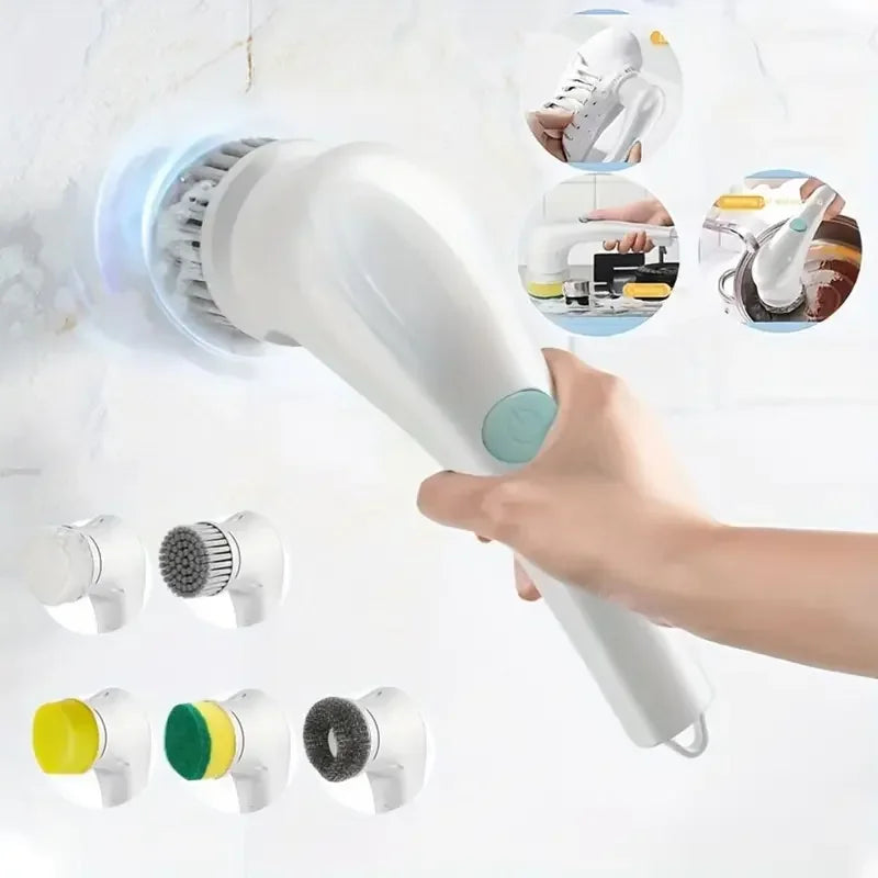 PowerScrub Pro™ – 5 in 1 Electric Cleaning Brush