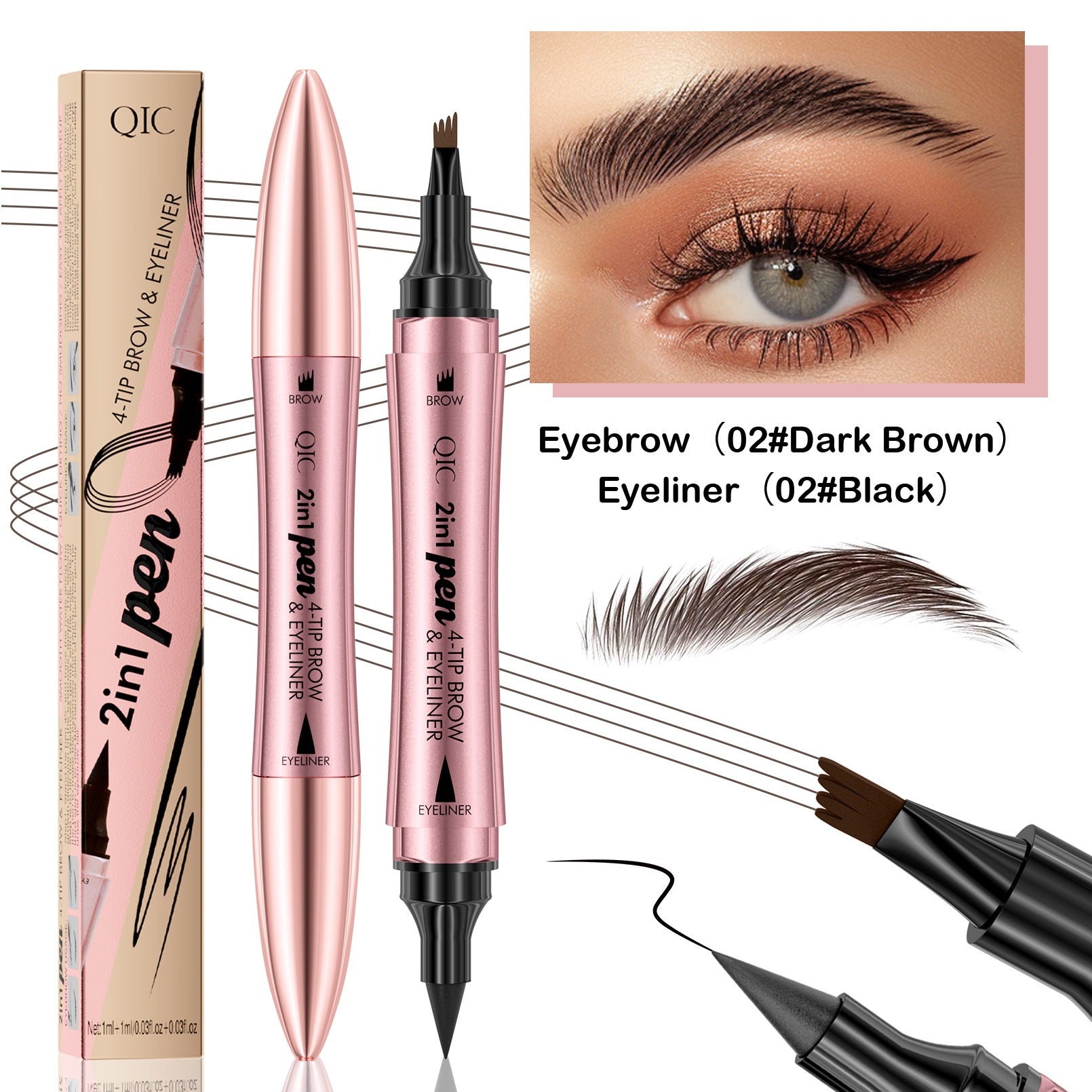 2-in-1 Microblade Eyebrow Pencil & Eyeliner